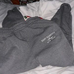 “East Hampton” sweats.